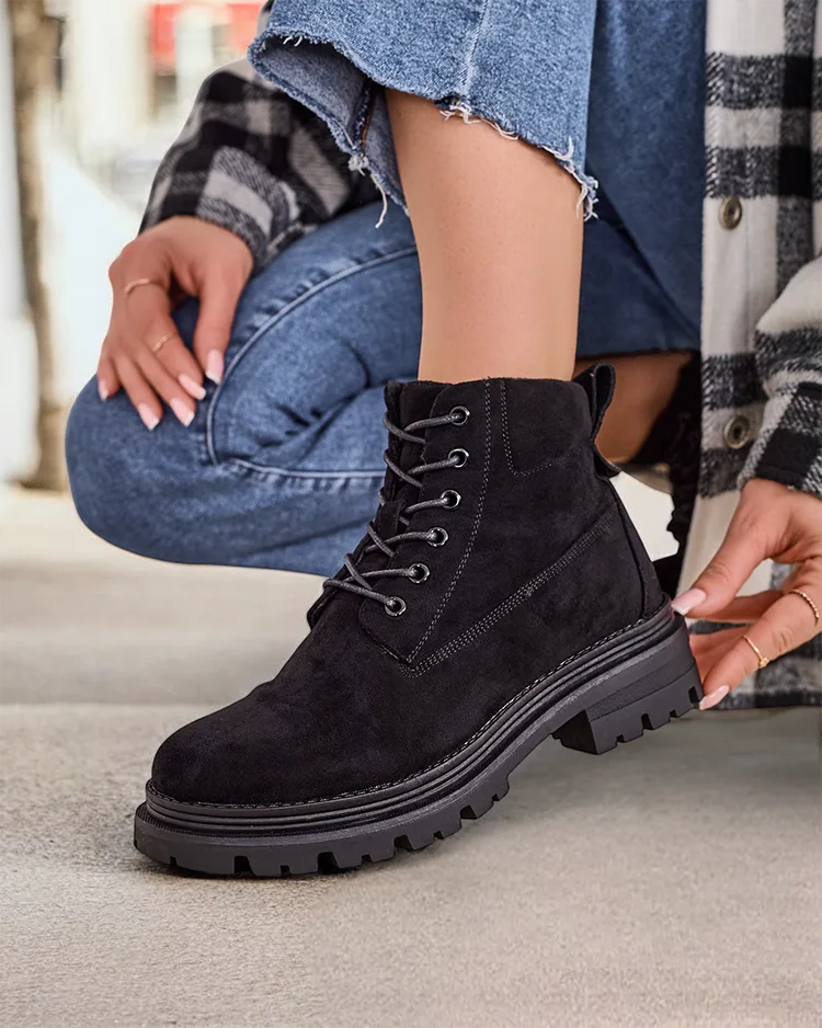 Royalfashion Damen Trapper Stiefel Savbery