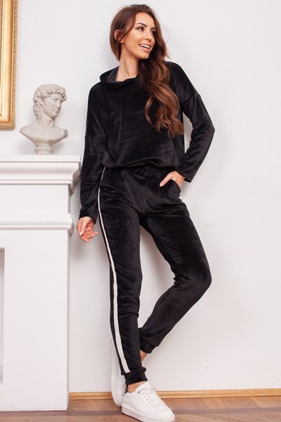 Schwarzes Trainingsanzug-Set für Damen - Kleidung