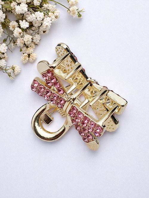 Royalfashion Заколка для волосся з камінцями золотиста Заколка