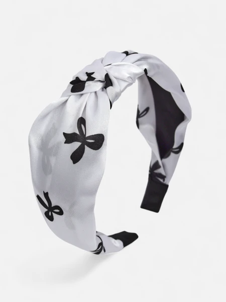 Royalfashion Satin-Haarband mit Flechtmuster und Print