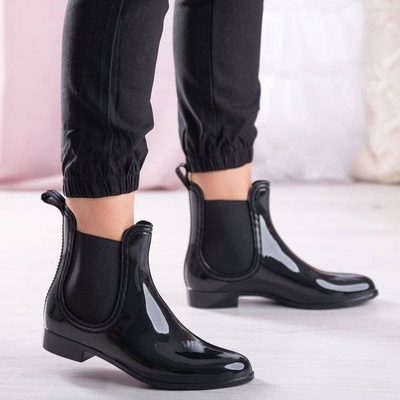 OUTLET Schwarze Damen-Regenstiefel mit Mandelzehe Idelle - Footwear