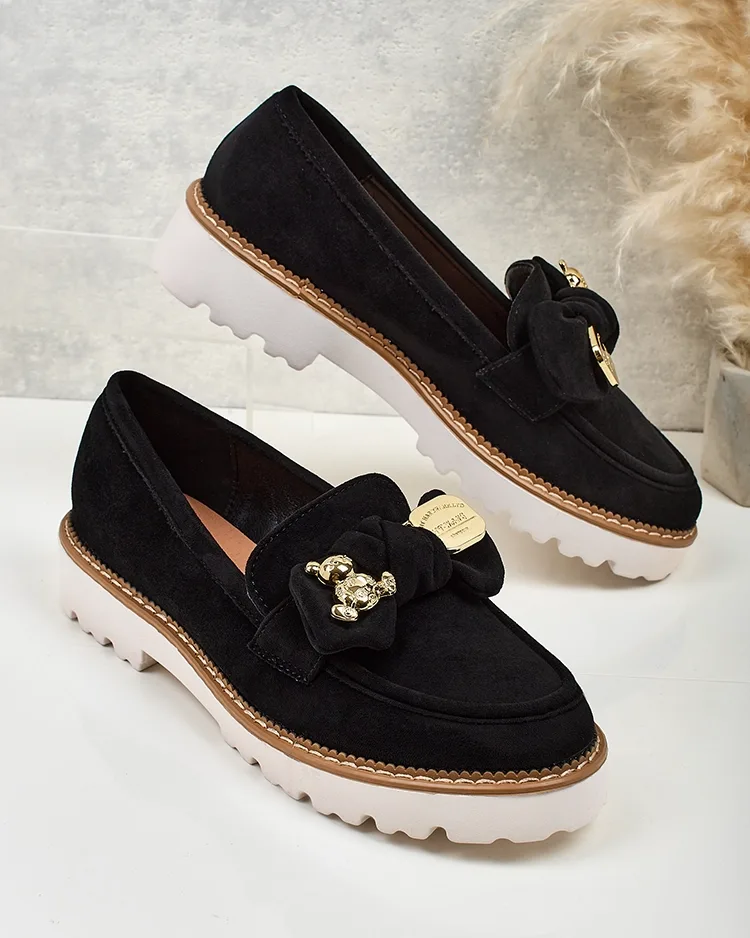 Nero Elegante Mokassins aus Ökologischem Leder