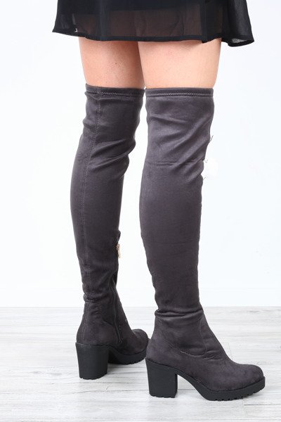 Gray boots on a low Tica post - Footwear