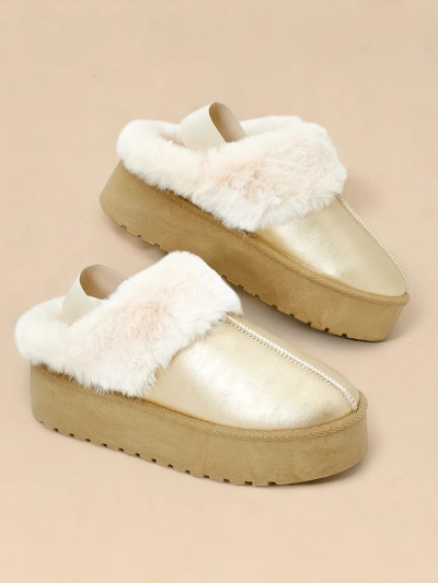 Royalfashion Kurze Stiefeletten ohne Absatz im Schneeschuh-Stil für Frauen Ebiz
