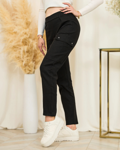 Royalfashion Gerade Damen-Kampfhose in Schwarz
