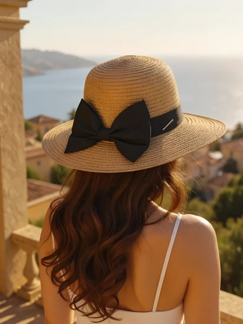 Royalfashion Жіночий солом'яний капелюх Belle Ribbon