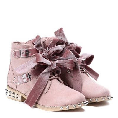 Pink bags with Paisley studs - Footwear