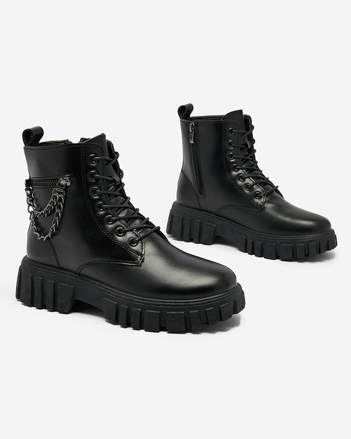 Жіночі черевики-баггі з екошкіри Royalfashion чорного кольору Stiifer