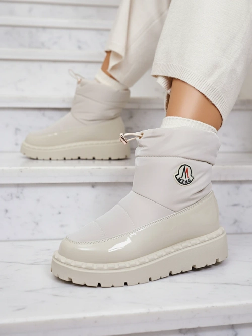 Royalfashion Жіночі черевики-сліпони для снігу кремового кольору Ireda