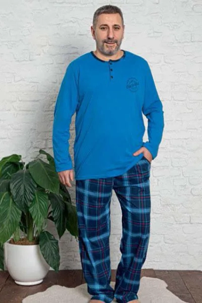 Royalfashion Herren Baumwollkariert Schlafanzug IN BIG SIZE