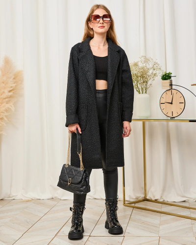 Пальто жіноче Royalfashion Чорна дублянка