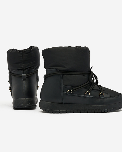 Royalfashion Damen Schlupf-Schneestiefel in schwarzer Farbe Iredas