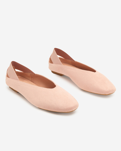 Pinke Damen-Ballerinas mit eckiger Kappe Lojara - Footwear