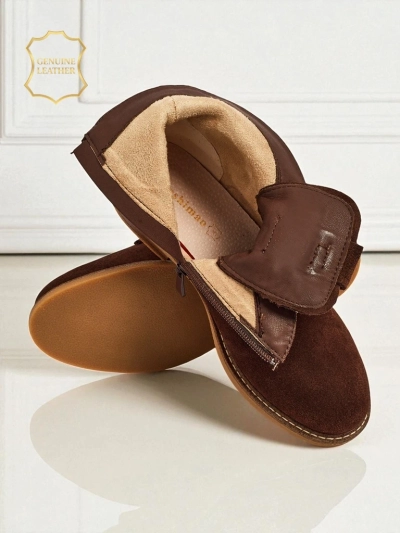 Ażurowe botki damskie ze skóry naturalnej Aurelias