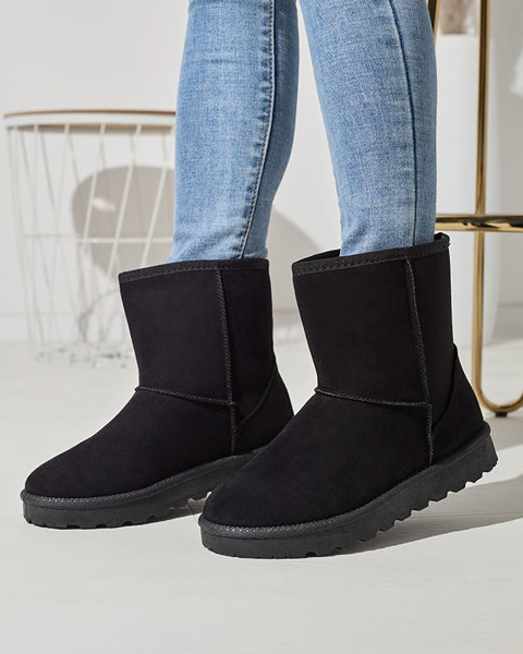 Isolierte Damen-Schneestiefel aus Öko-Wildleder in Schwarz Xetik - Footwear