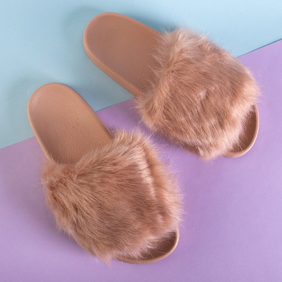 Puderpantoffeln für Damen mit Fell Danita - Schuhe