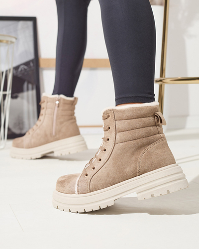 Isolierte Trapper-Stiefel für Damen in brauner Farbe Tivica - Footwear