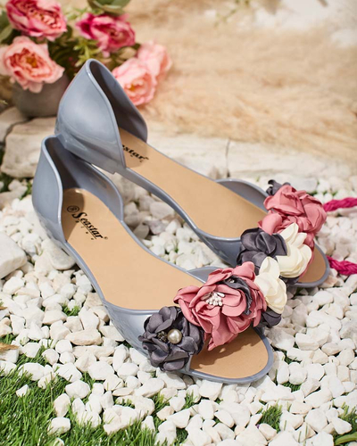 Royalfashion Gummiballerinas mit Blume Koddies