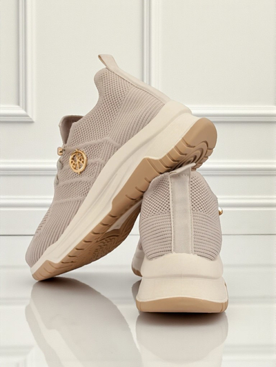 Damen-Sneaker Royalfashion Selene – bequeme weiße Schuhe mit flacher Sohle