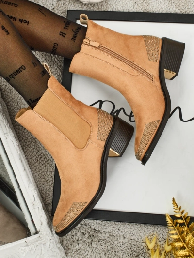 Damen Stiefeletten Öko-Wildleder mit Zirkonia verziert TangleMist