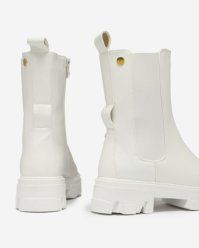 Hohe Damenstiefel in weiß Vyvieva- Footwear