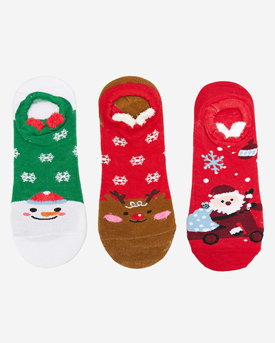 Christmas Printed Foot Socks 3er-Pack - Unterwäsche