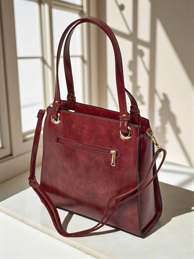 Damen Shopper Handtasche aus Öko-Leder Silent Raven