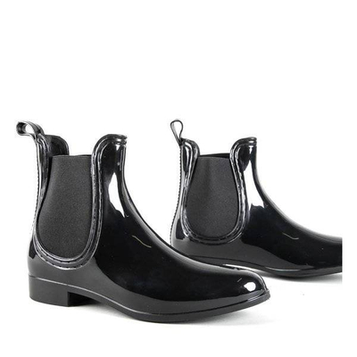 OUTLET Schwarze Damen-Regenstiefel mit Mandelzehe Idelle - Footwear