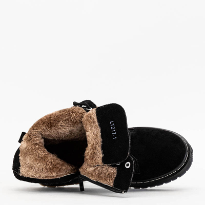 Schwarze Damen-Wildlederstiefel von Nerrisa - Schuhe