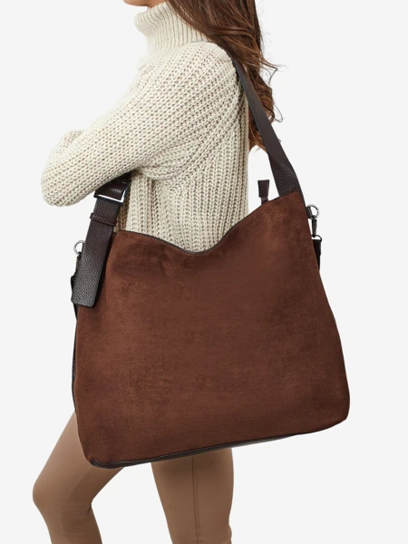 Damen Shopper Handtasche Eco Wildleder Donenn