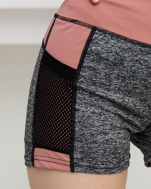 Чорно-рожеві шорти в сітку - Одяг