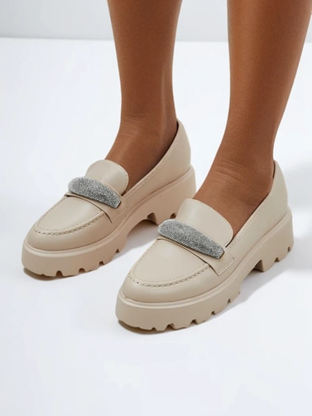 Royalfashion Damen-Mokassins mit Zirkonsteinen Emerne