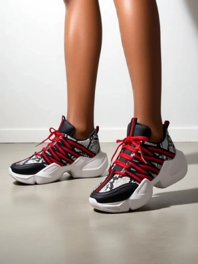 Royalfashion Damen SportSneaker auf einer dickeren Sohle Ivvert