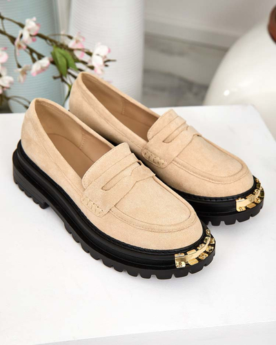 Mokassin Giulia Beige aus Öko-Leder