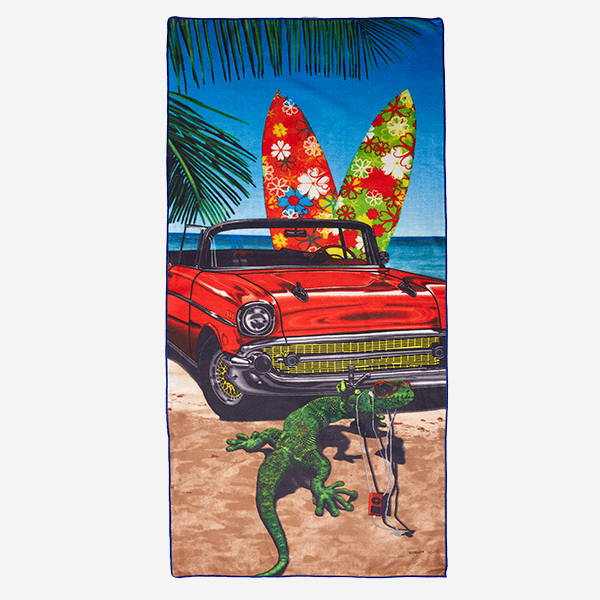 Buntes großes Strandtuch mit Aufdruck - Accessoires