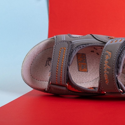 Graue Monekin-Klettsandalen für Jungen - Schuhe