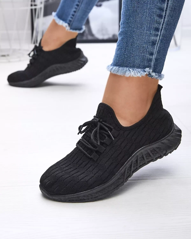 Schwarze Sportschuhe für Damen aus Stoff Orycys- Footwear