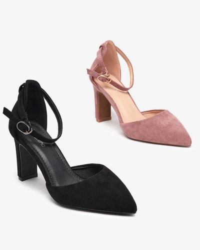 Dunkelrosa Damensandale auf Pfahl Ollagy - Schuhe