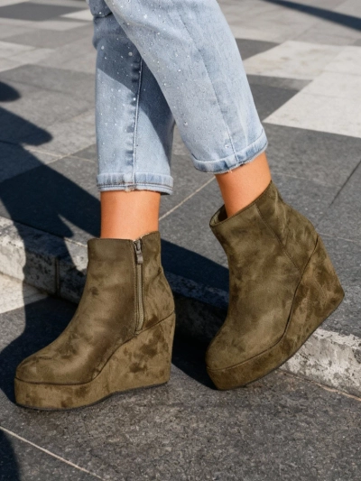 Royalfashion Damen Keil-Stiefeletten Sieffa