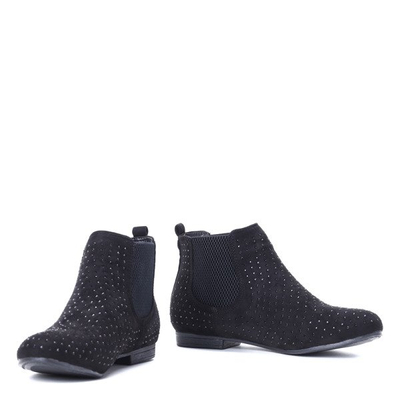 Czarne krótkie botki - Obuwie