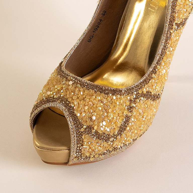 Gold Damen Pumps mit Zirkonia Dagan - Schuhe