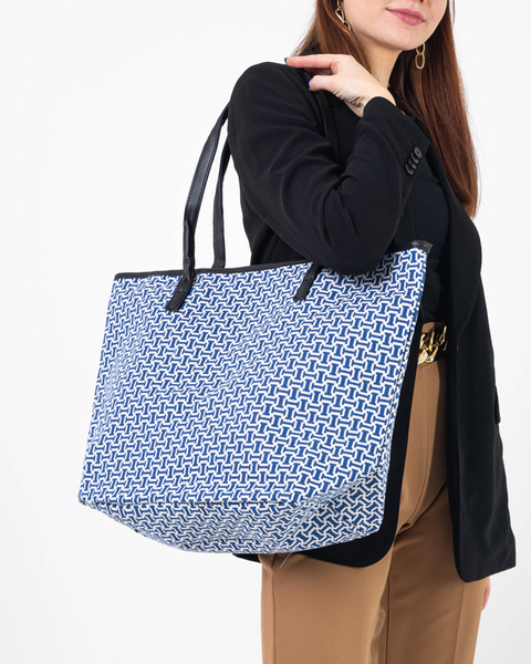 Blaue Tasche mit Aufdruck - Accessoires