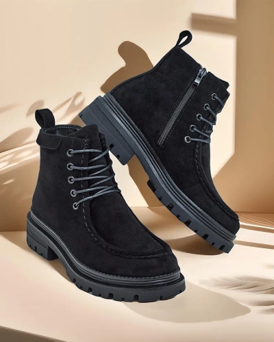 Royalfashion Damen Schnürstiefeletten Rullose