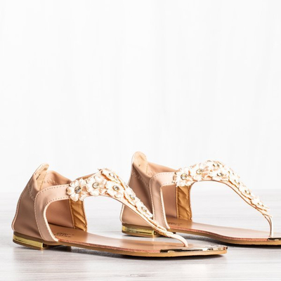 Resyglap rosa und beige Sandalen. Schuhe 1