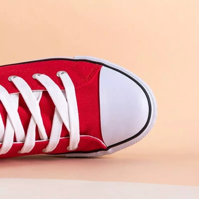 OUTLET Rote hohe Skarla-Sneaker für Damen - Schuhe