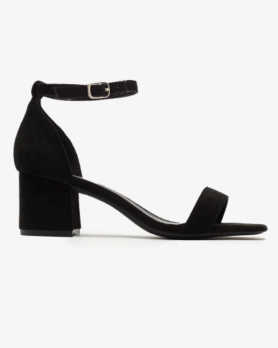 Royalfashion Schwarze Damen-Sandalen auf einem Pfosten Xeteri