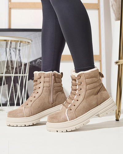 Isolierte Trapper-Stiefel für Damen in brauner Farbe Tivica - Footwear