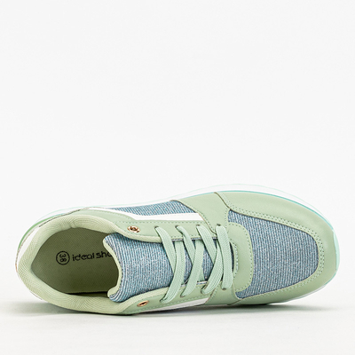 Grüne Damen-Sportsneaker mit Glitzer Berilan - Footwear