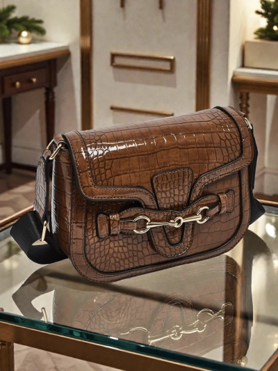 Damentasche Aurora Dunkelbraun Leder Elegant