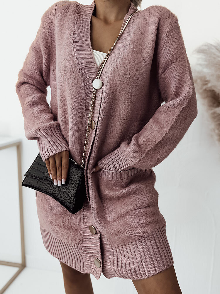 Royalfashion Rosa Damen Strickjacke